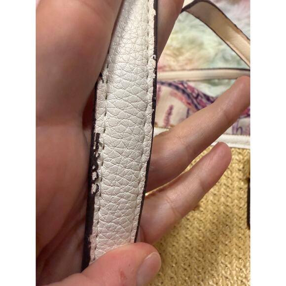 Steve Madden Straw Tote Natural White Crossbody Bag EUC - Picture 11 of 15